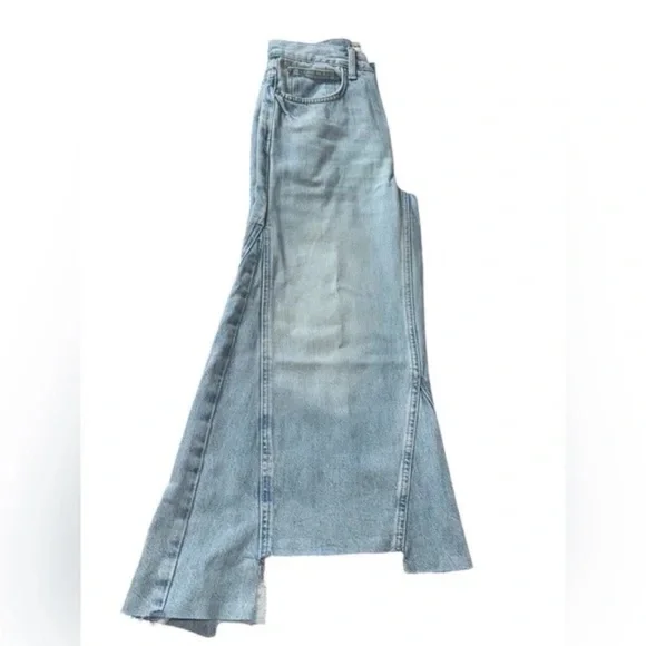 $148 NEW Free People We The Free Ripple Wide-Leg Pieced Crop Jeans Size 24 L